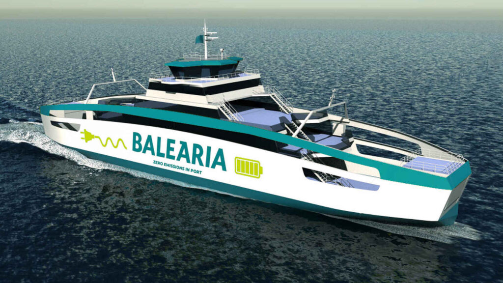 Baleària construye el primer barco eléctrico de 'cero emisiones' en puerto con tecnología de hidrógeno